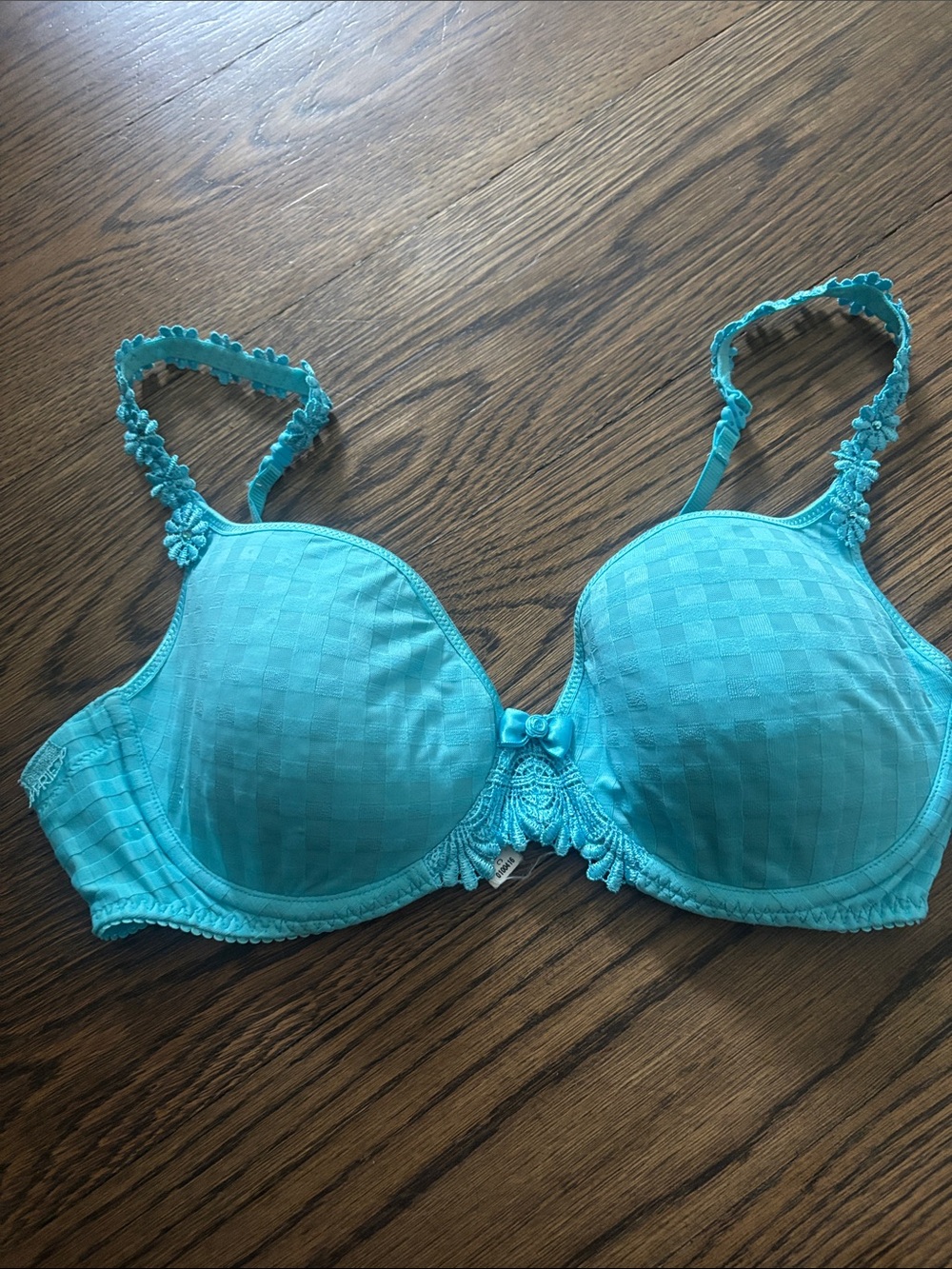 Marie Jo (38C) Turquoise Lace-Trim Bra - Women Intimates